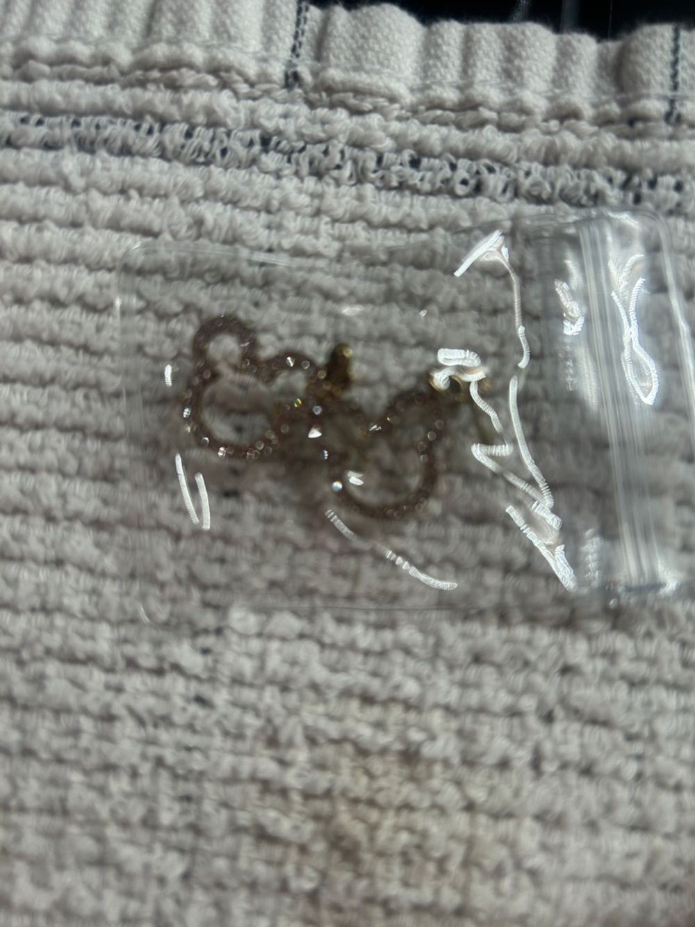 Gold Glitter Bicycle Charm Earrings